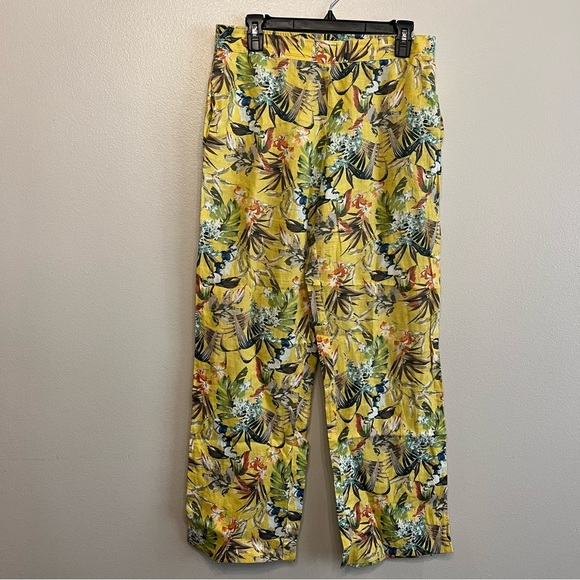 Elliott Lauren Size Small Tropical Linen Pants - Picture 1 of 6